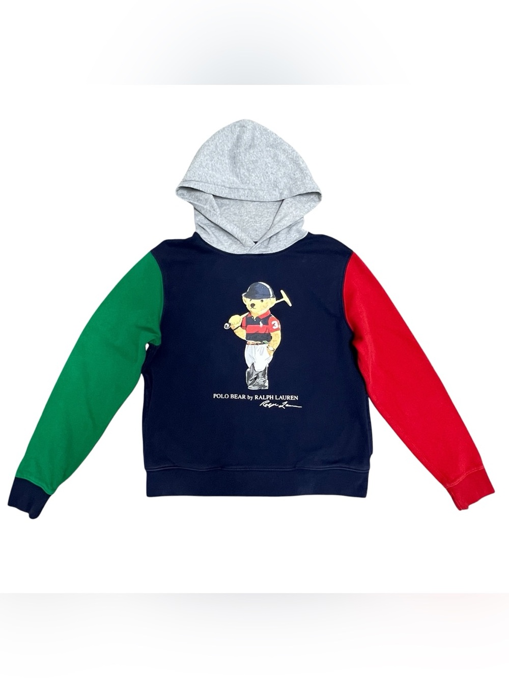 Polo Ralph Lauren Polo Bear Color-Blocked Fleece Hoodie Fit's Boys XL 18-20